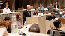 Про обстріли та руйнування Харкова Терехов розповів у Страсбурзі