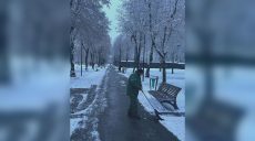 Перший сніг у Харкові: з ним борються комунальники та спецтехніка (фото)