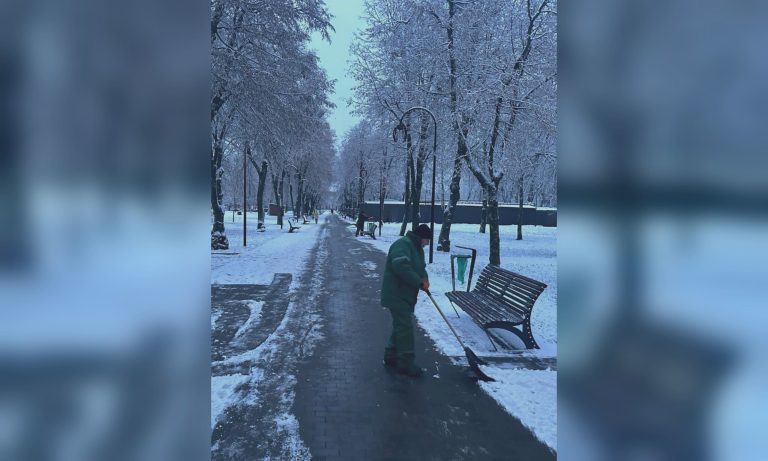 Первый снег в Харькове: с ним борются коммунальщики и спецтехника(фото)