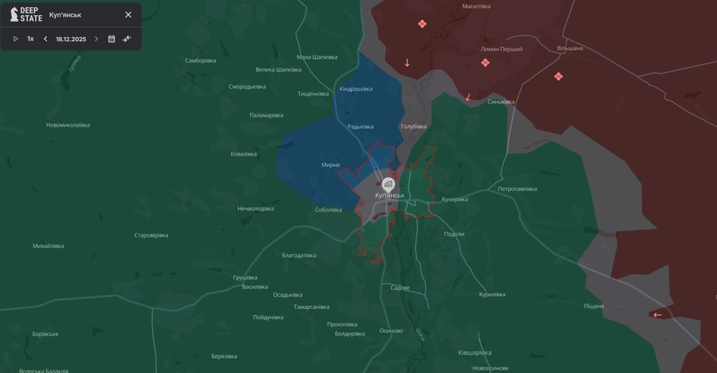 карта Купянск