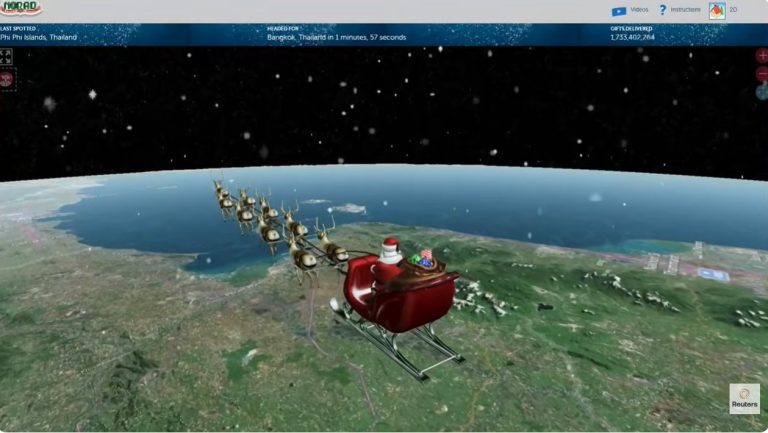 Упряжка Санта Клауса подлетает к Украине: маршрут можно отслеживать онлайн