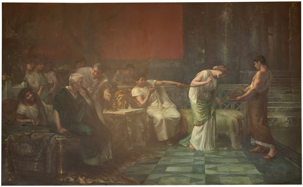 Фульвія оглядає голову вбитого Цицерона