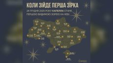 Когда взойдет Рождественская звезда над Харьковом? Известно точное время