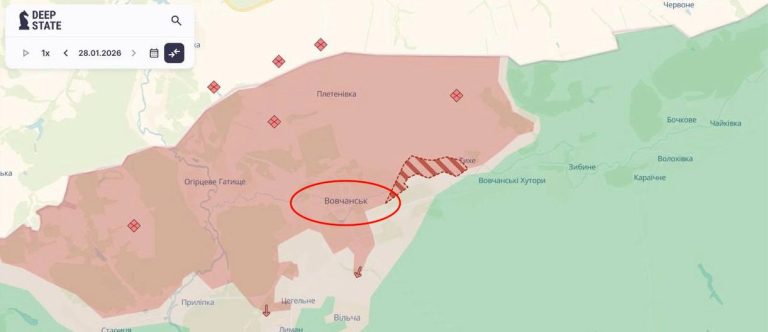 Просування росіян у Вовчанську зафіксували аналітики Deep State