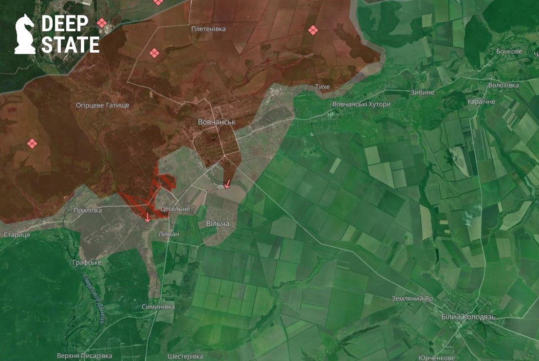 «Ворог пошкодив логістику, важко тримати оборону Вовчанська» – DeepState