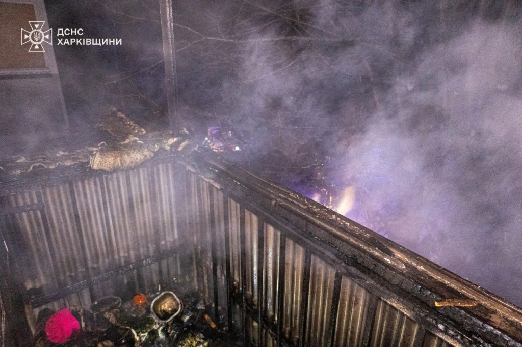 Пожар в многоэтажке в Харькове