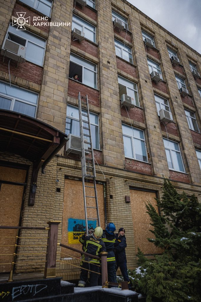 пожар в центре Харькова