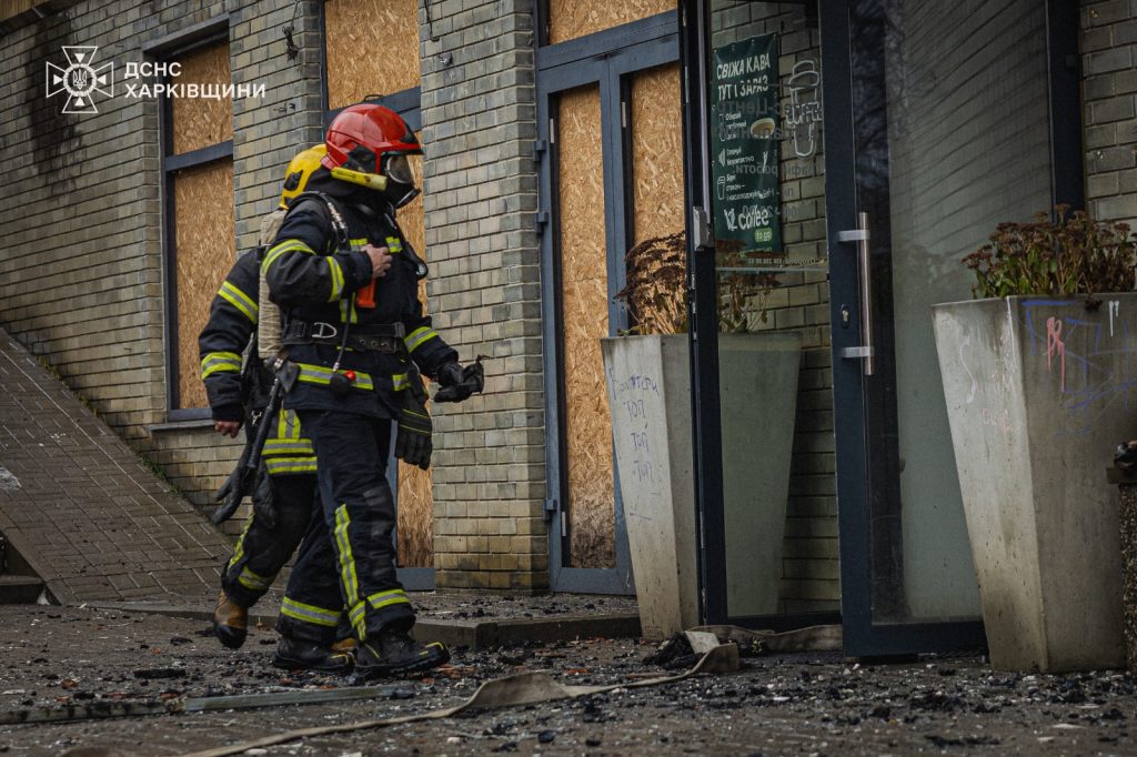 пожар в центре Харькова