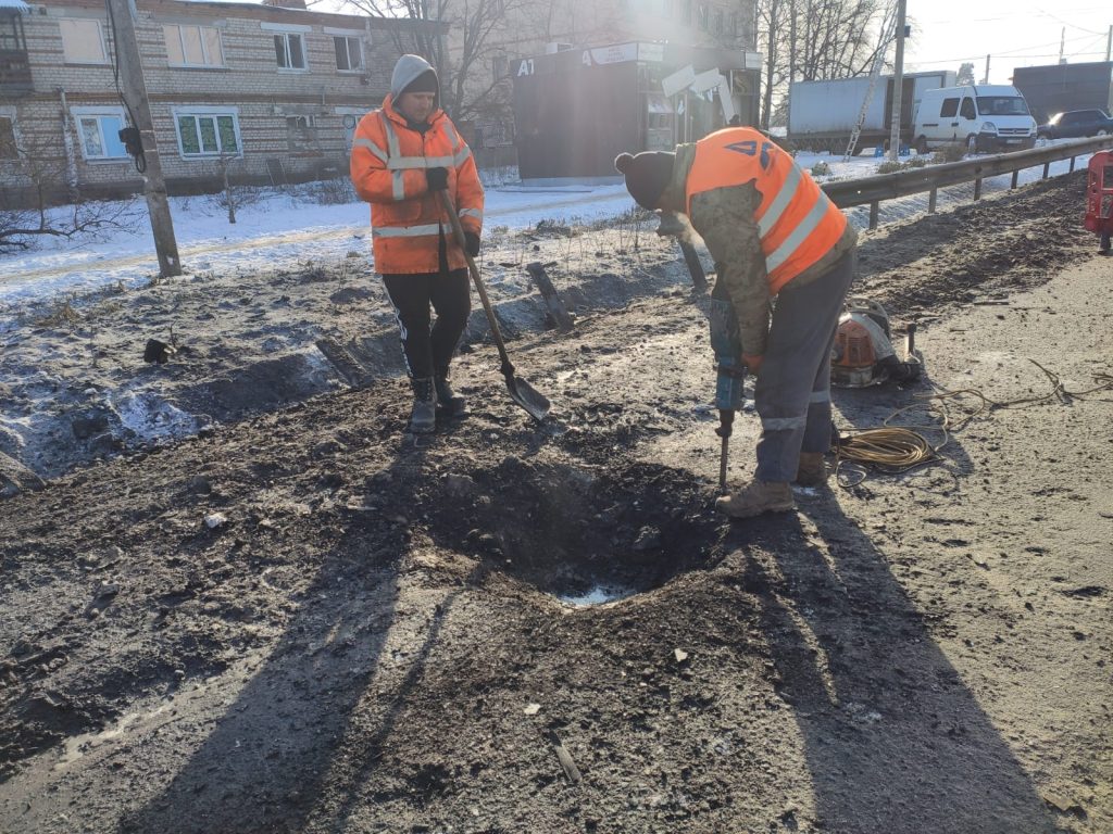 БпЛА влетел в дорогу в Мерефе