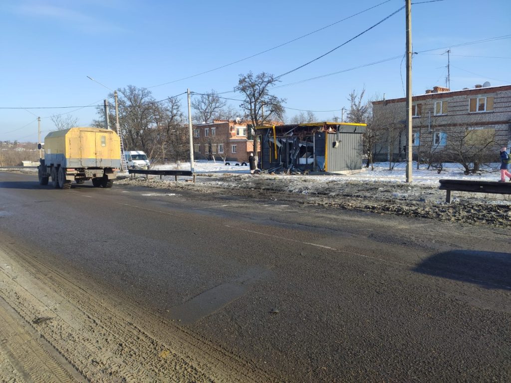 БпЛА влетел в дорогу в Мерефе