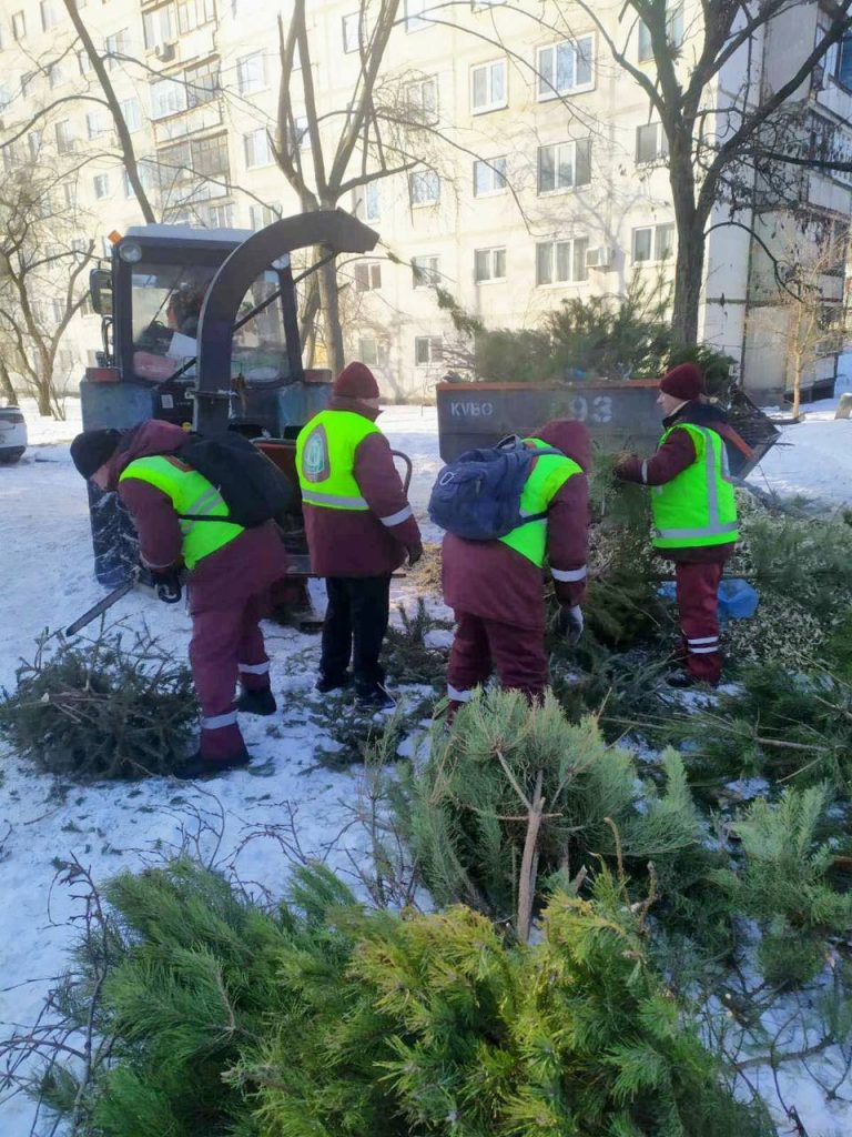 елки убирают в Харькове