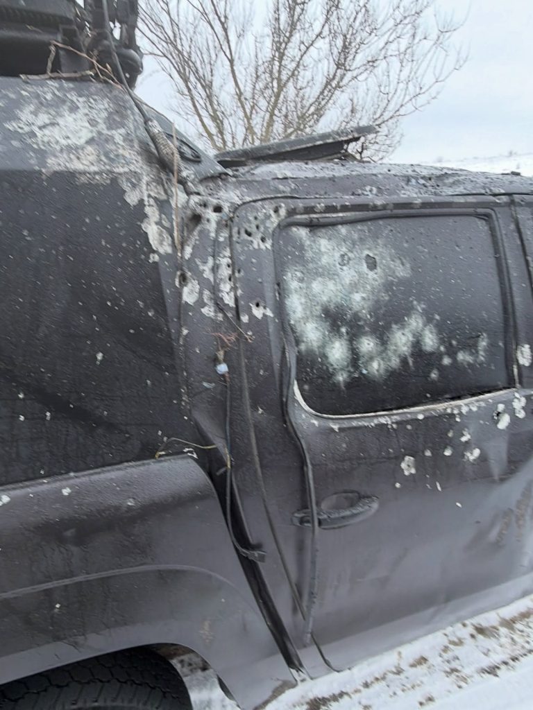 волонтер попал под обстрел на Харьковщине