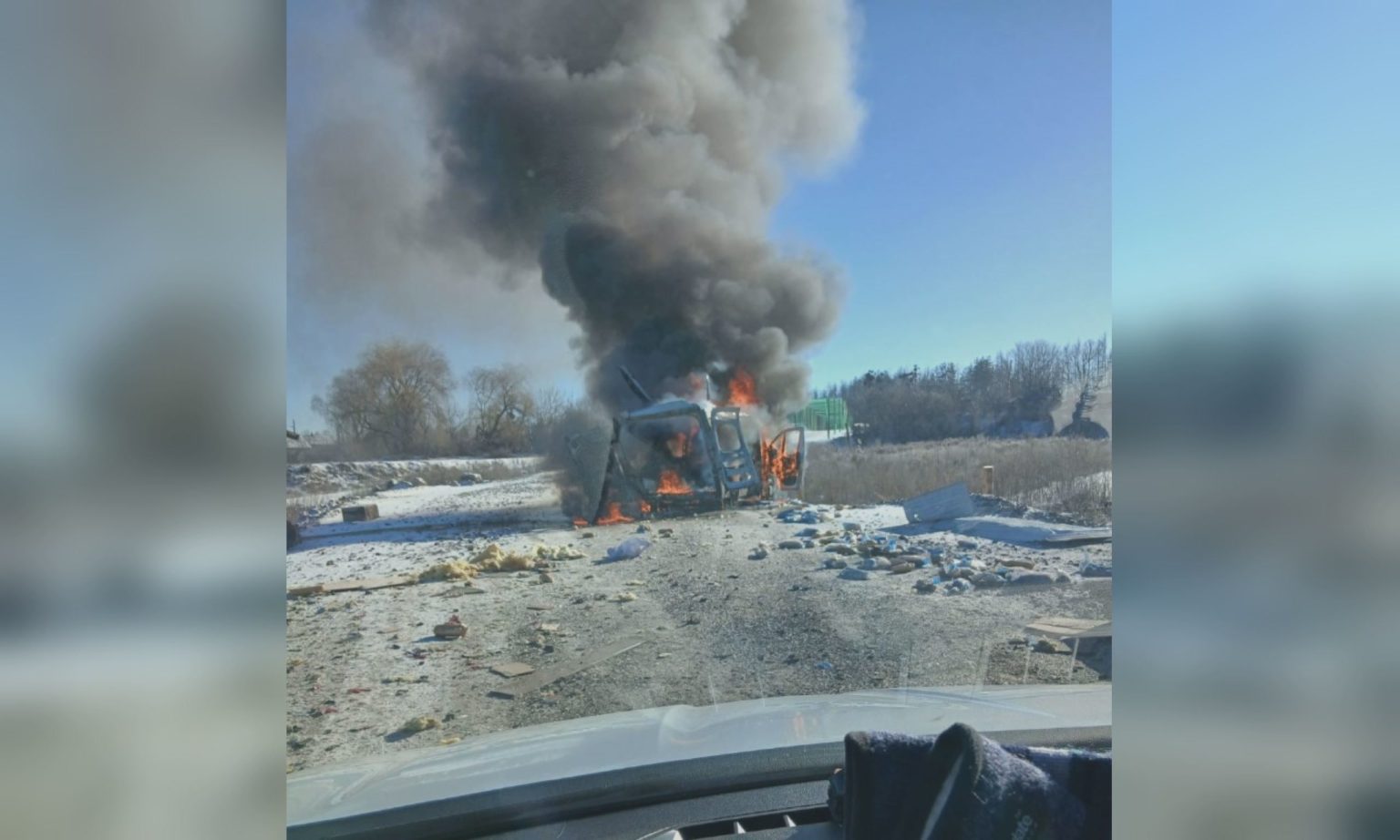 Вражеский БпЛА атаковал авто с хлебом на Харьковщине: пострадал и.о. старосты