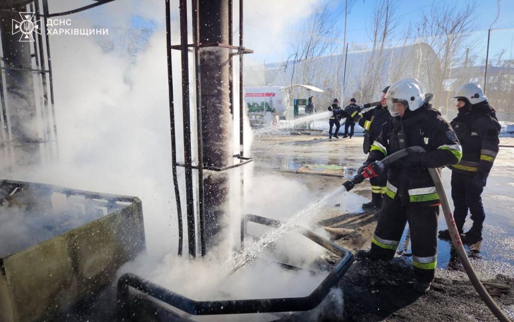 удар по АЗС на Харьковщине