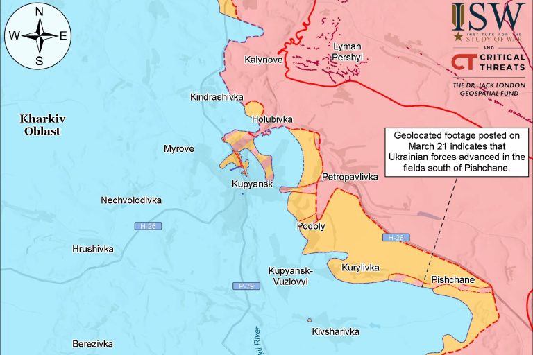 СОУ продвинулись на Купянщине, а ВС РФ ударили по мосту Оскольской ГЭС — ISW