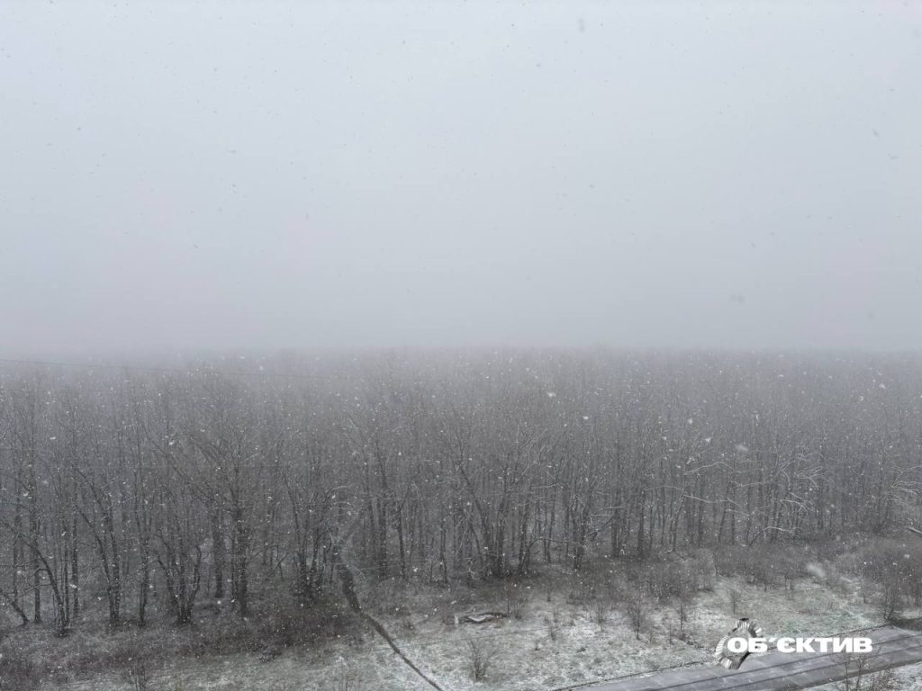 Сніг у Харкові 10 квітня