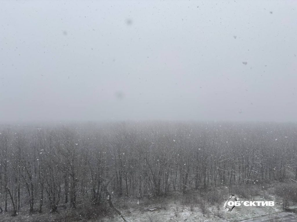Сніг у Харкові 10 квітня