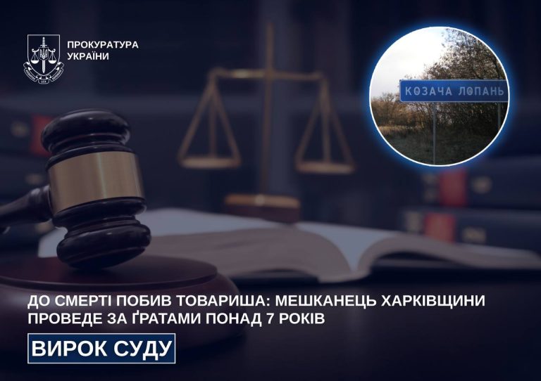 До смерти избил товарища на Харьковщине: мужчина «сядет» на семь лет