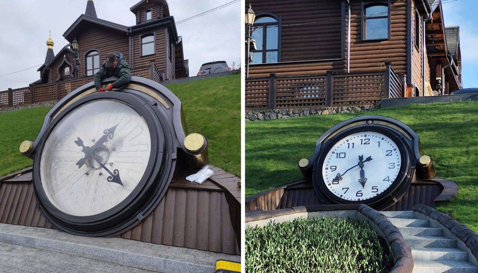 Часы вернули на место в Харькове (фото)