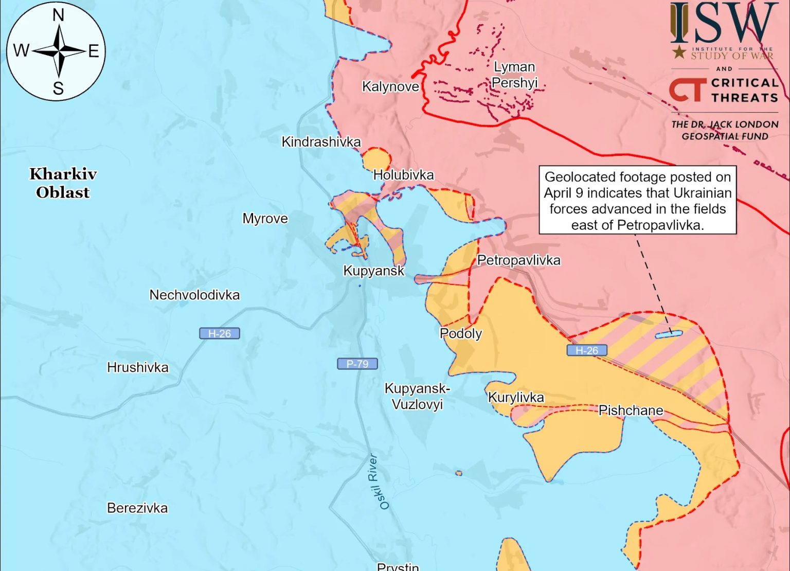 Про успіхи ЗСУ поблизу Піщаного на Куп’янському напрямку повідомив ISW