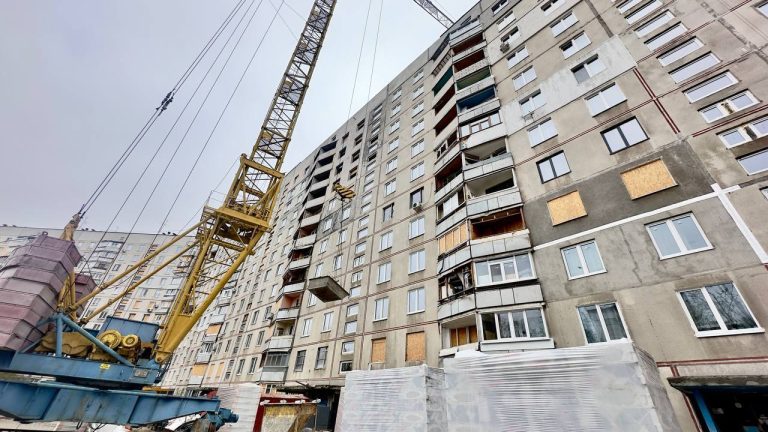 Восстановление дома на Велозаводской в ​​Харькове: какие работы идут сейчас