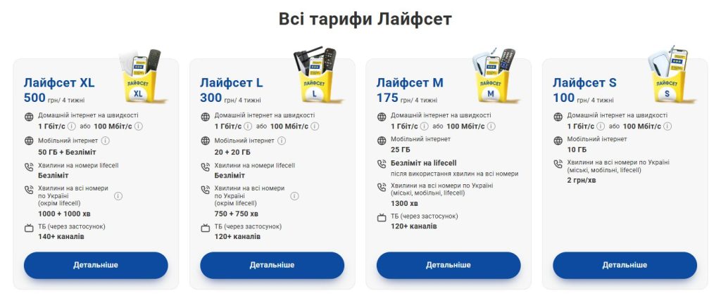 тарифы лайфсел