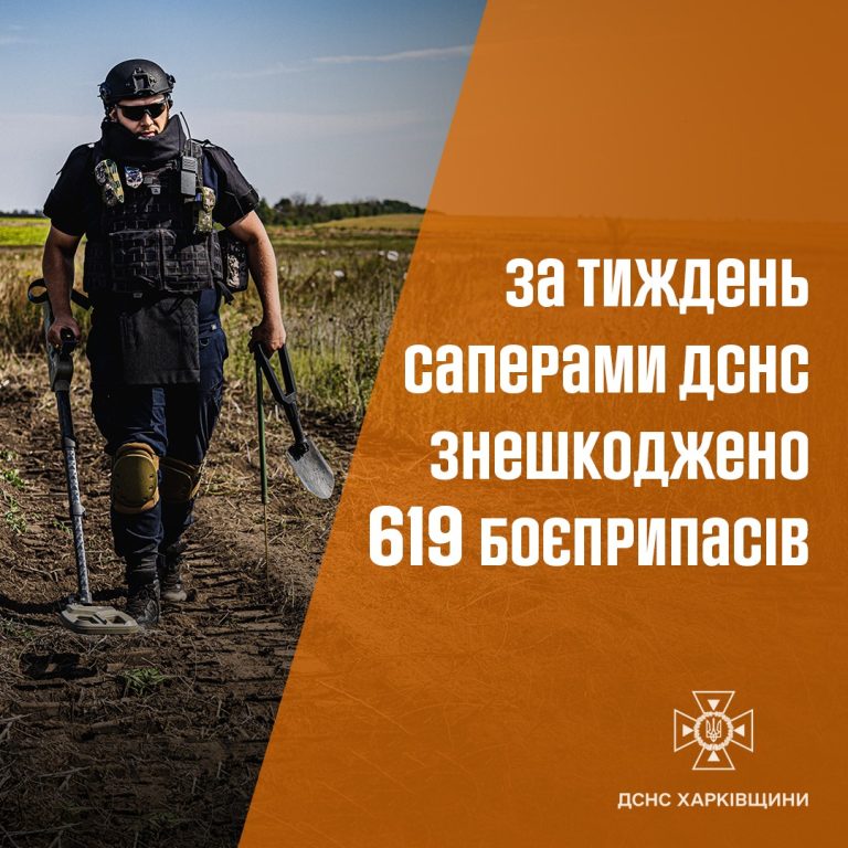 Понад 600 вибухонебезпечних предметів ліквідували піротехніки за тиждень
