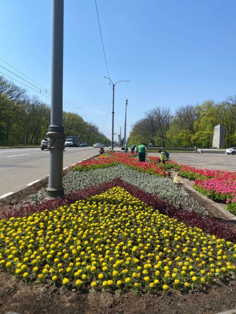 клумба на Мемориале Славы в Харькове