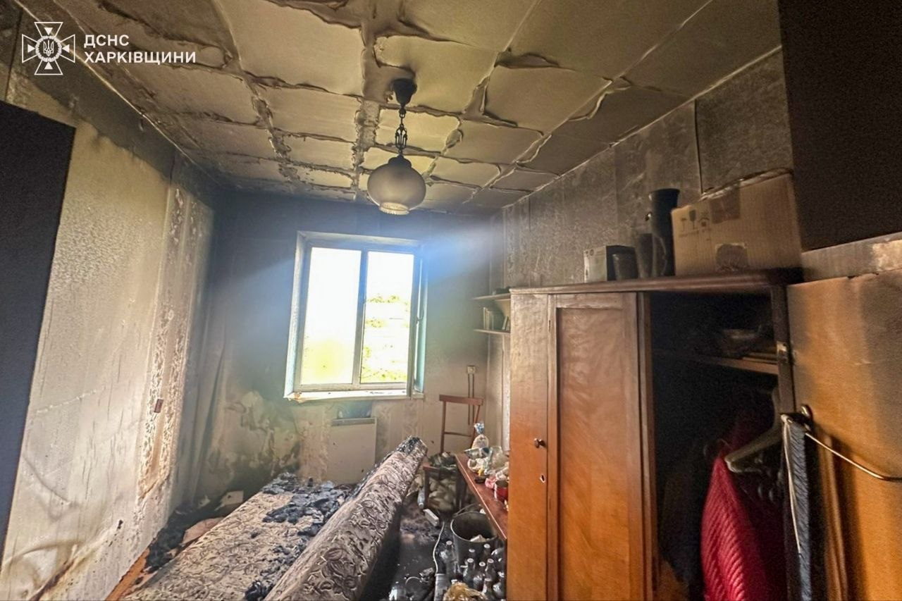 Смертельный пожар произошел на Харьковщине: тело мужчины нашли в квартире 📷