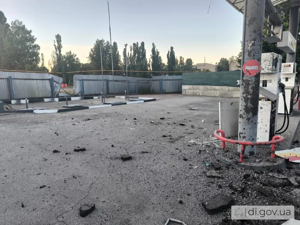 удар по АЗС в Дергачах