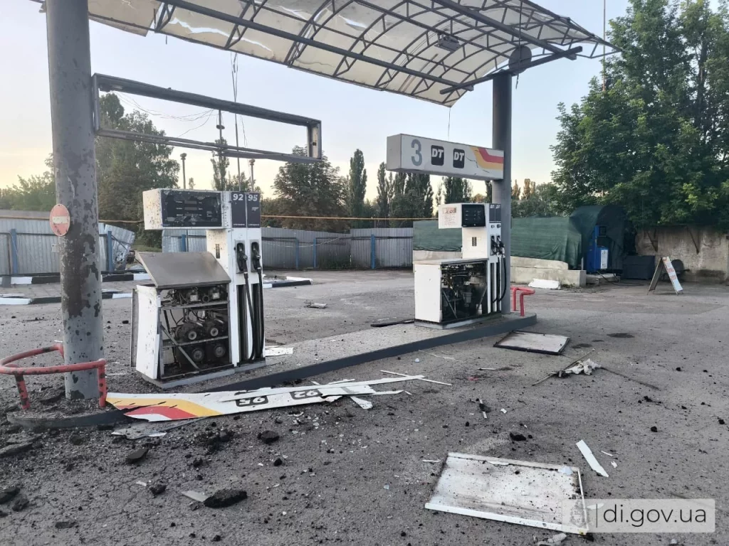 удар по АЗС в Дергачах