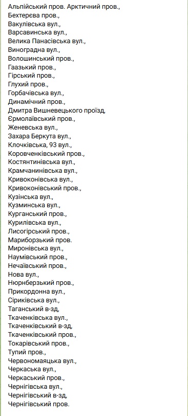 свет отключат в двух районах