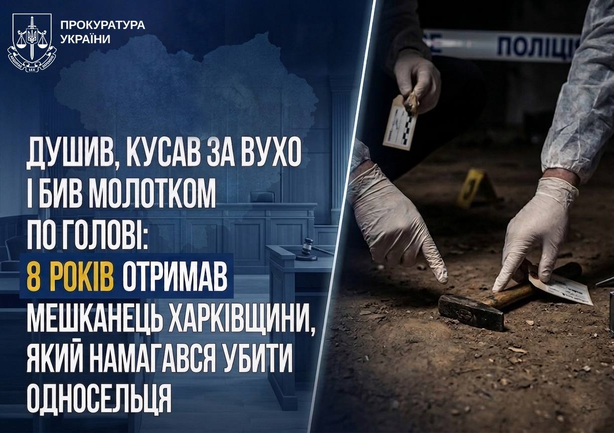 Душил и бил молотком по голове: нападавшего осудили на 8 лет за покушение