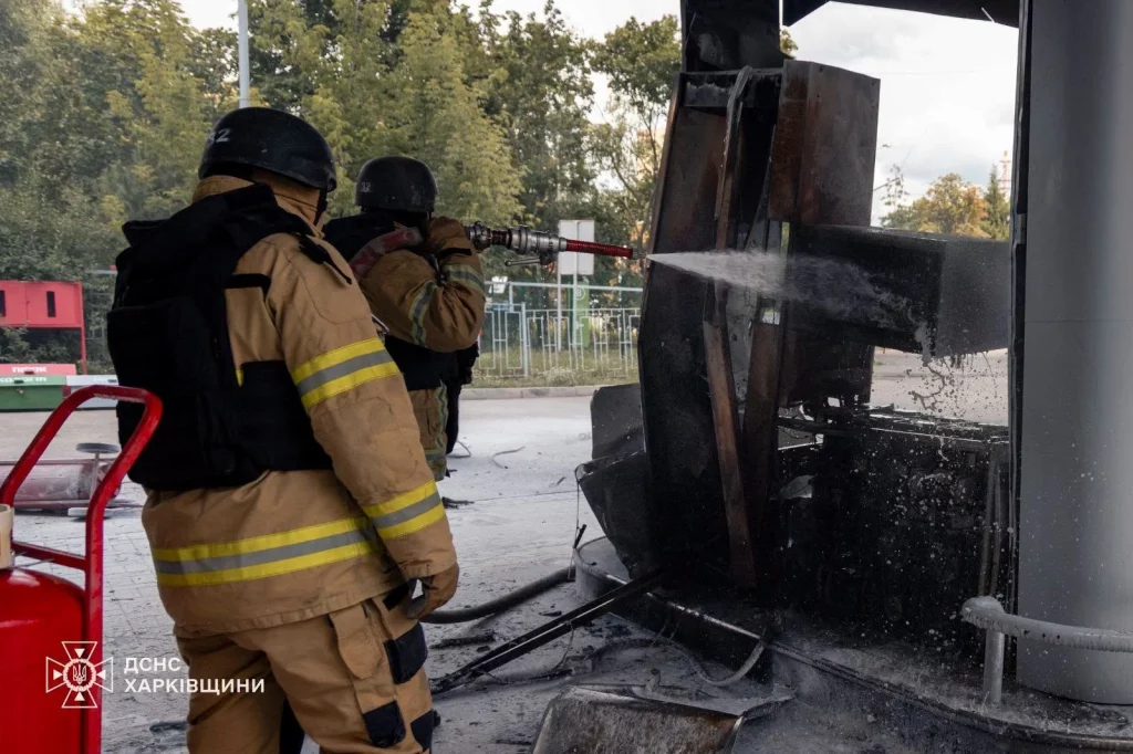 удар по АЗС в Харькове