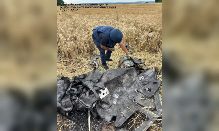 Після падіння БпЛА на Харківщині залишилась небезпека: що знешкодили сапери