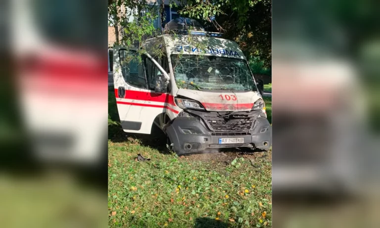 FPV-дрон по «скорой» в Золочеве выпустили утром россияне