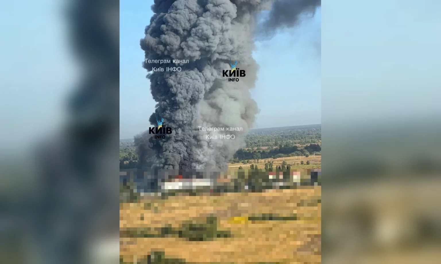 Склады под Киевом атаковала РФ, на месте – масштабный пожар (фото/видео)