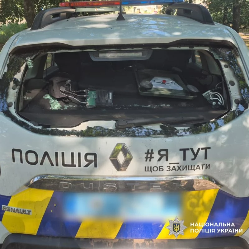 атака на авто копов на Харьковщине