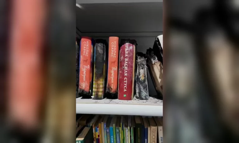 Книги, обожженные из-за удара РФ: особенную полку создали в Центральном парке