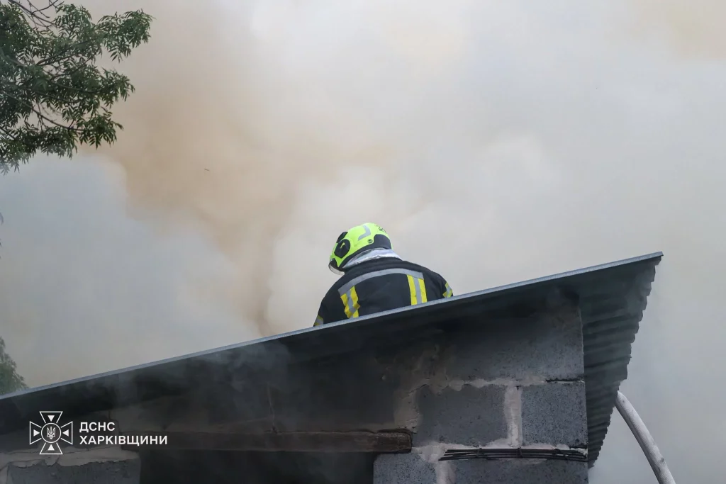 Пожар в центре Харькова 11 августа