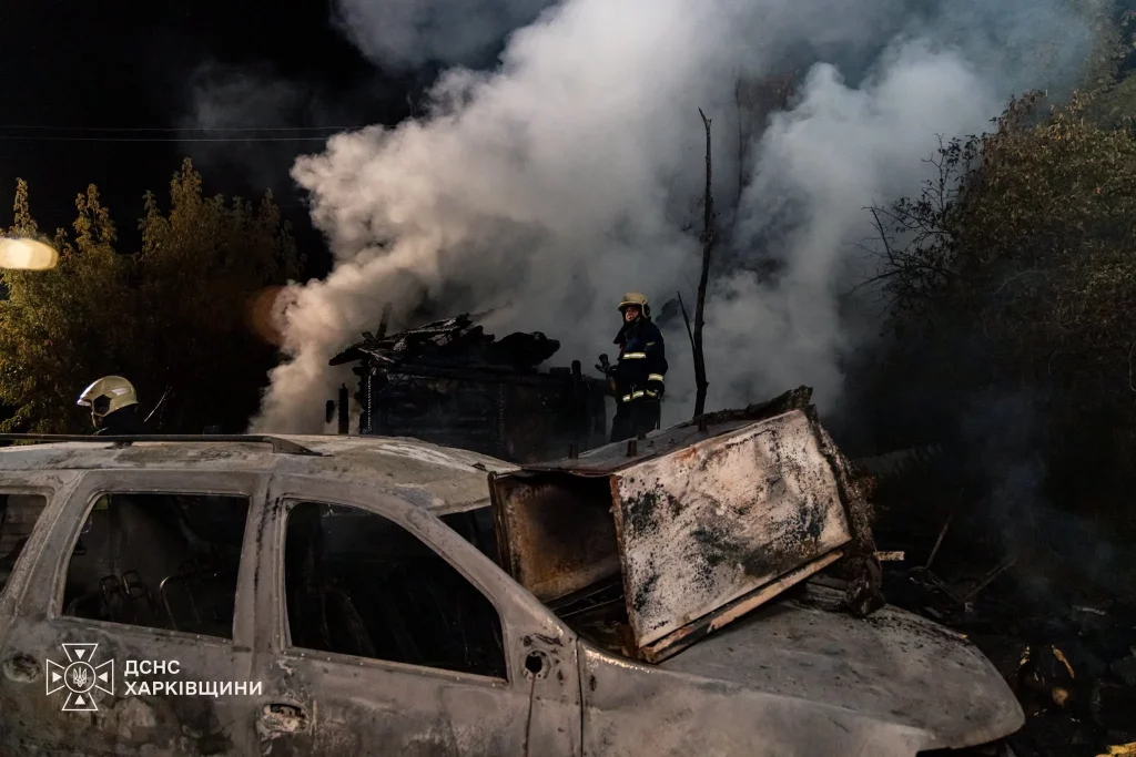 Пожар в Новобаварском районе Харькова 17 августа