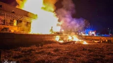 РФ атаковала БпЛА почтовое отделение на Харьковщине, возник пожар (фото)