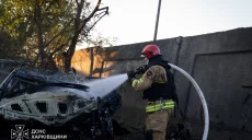 Видео удара реактивного БпЛА в Харькове и его последствия показали в ГСЧС