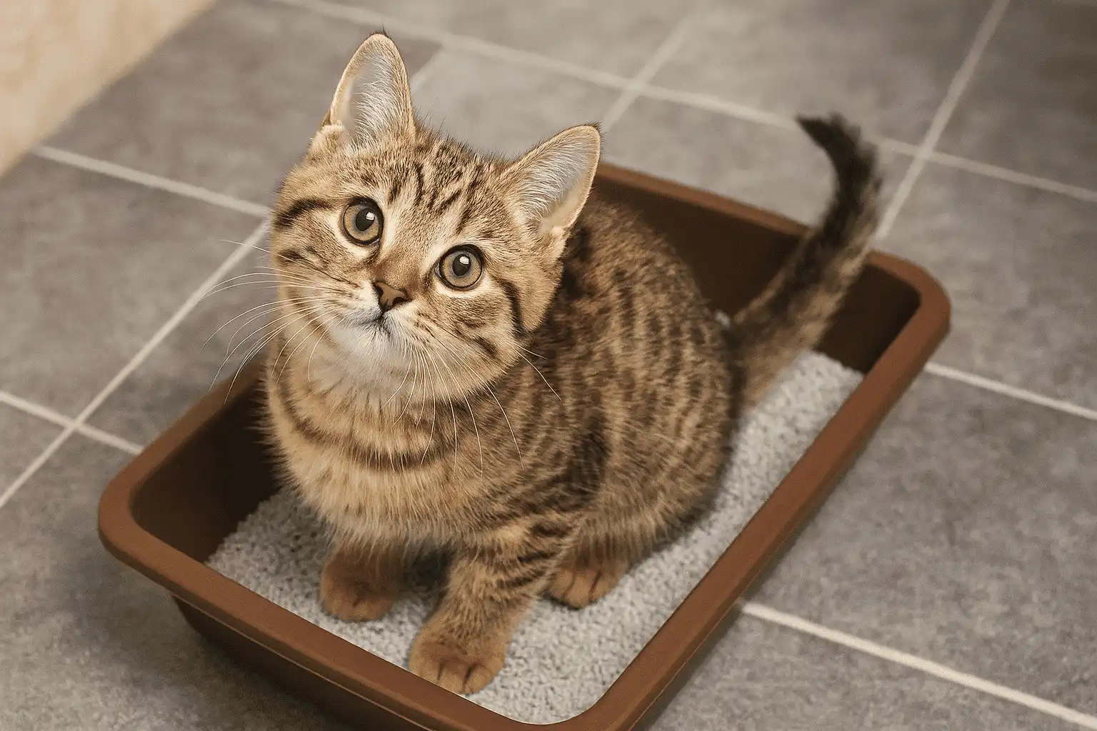 Кот в лотке