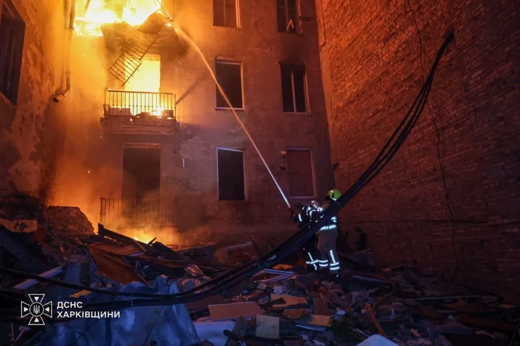 Пожар в центре Харькова 15 сентября