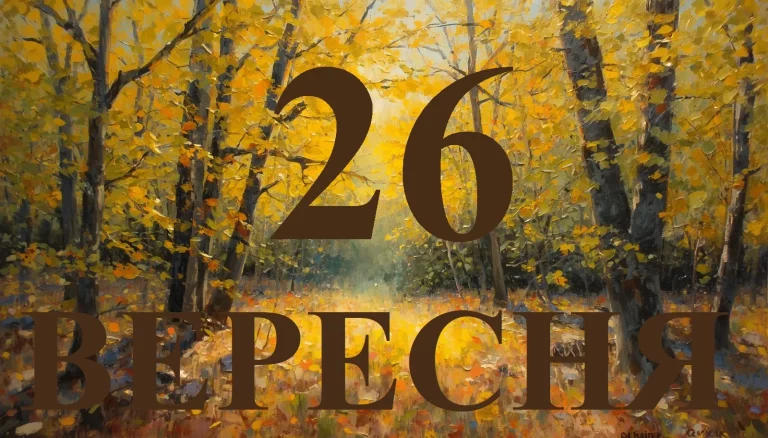 Сьогодні 26 вересня 2026: яке свято та день в історії
