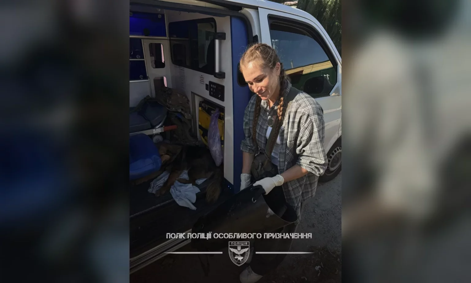 Травмированную собаку спасли полицейские Харьковщины