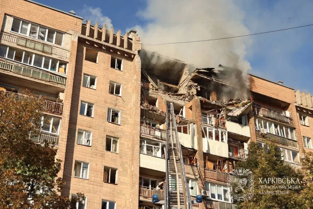 Последствия ударов по Харькову 12 октября