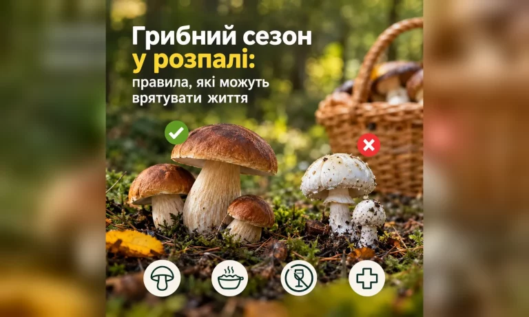 Грибний сезон у розпалі: як уникнути отруєння – поради фахівців