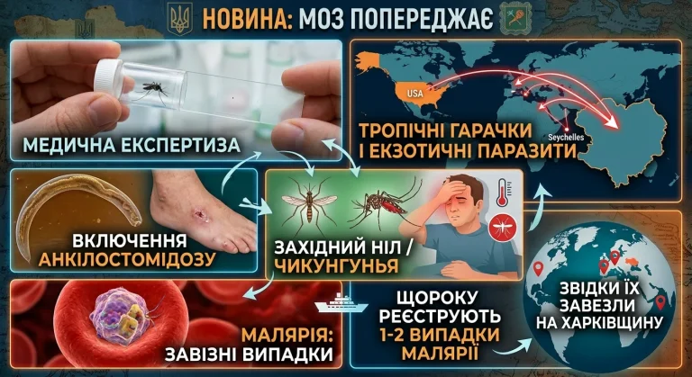 Тропические лихорадки и экзотические паразиты: откуда их везут на Харьковщину